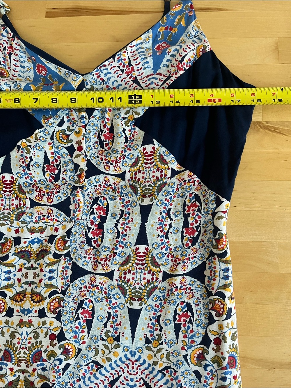 Xhilaration Paisley Sz M Maxi Sundress Boho Patchwork Print V-Neck Sleeveless - Picture 6 of 9